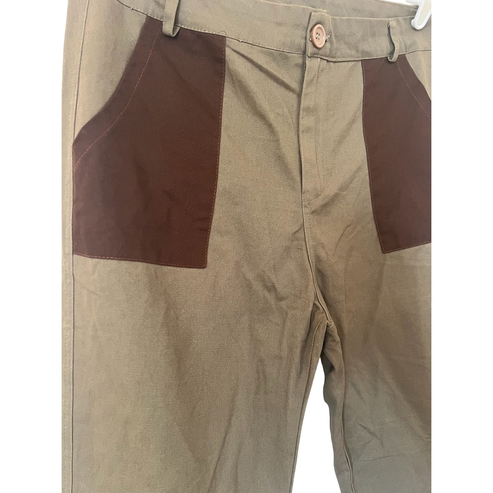 Carhartt WIP Men Two Tone Work Pants Olive Brown Straight Leg Streetwear